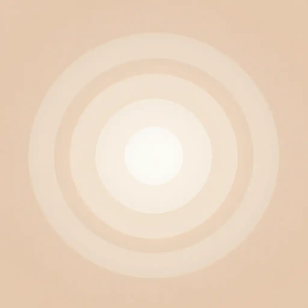 Soft concentric circles representing breath and inner spaciousness